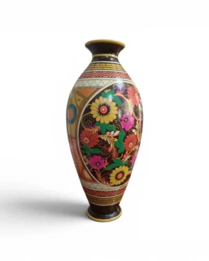 Jarrón Floral Barniz